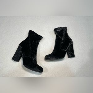 Black Velvet Booties
